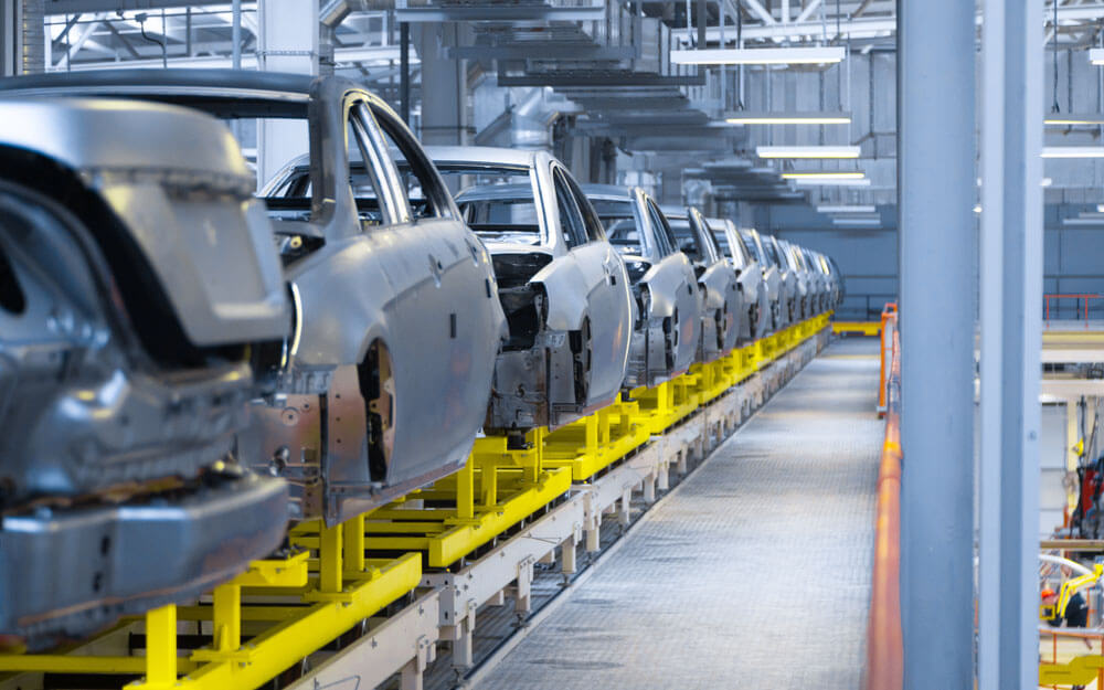 Vehicle manufacturer car assembly line